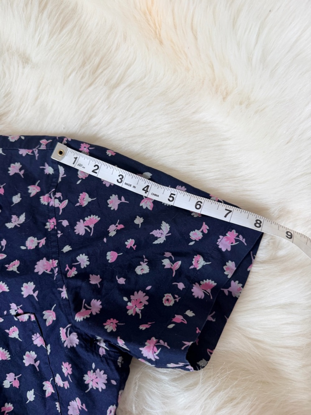 Bonobos Riviera Tailored Fit Floral Short Sleeve Shirt Navy Pink Small Short - Picture 9 of 9